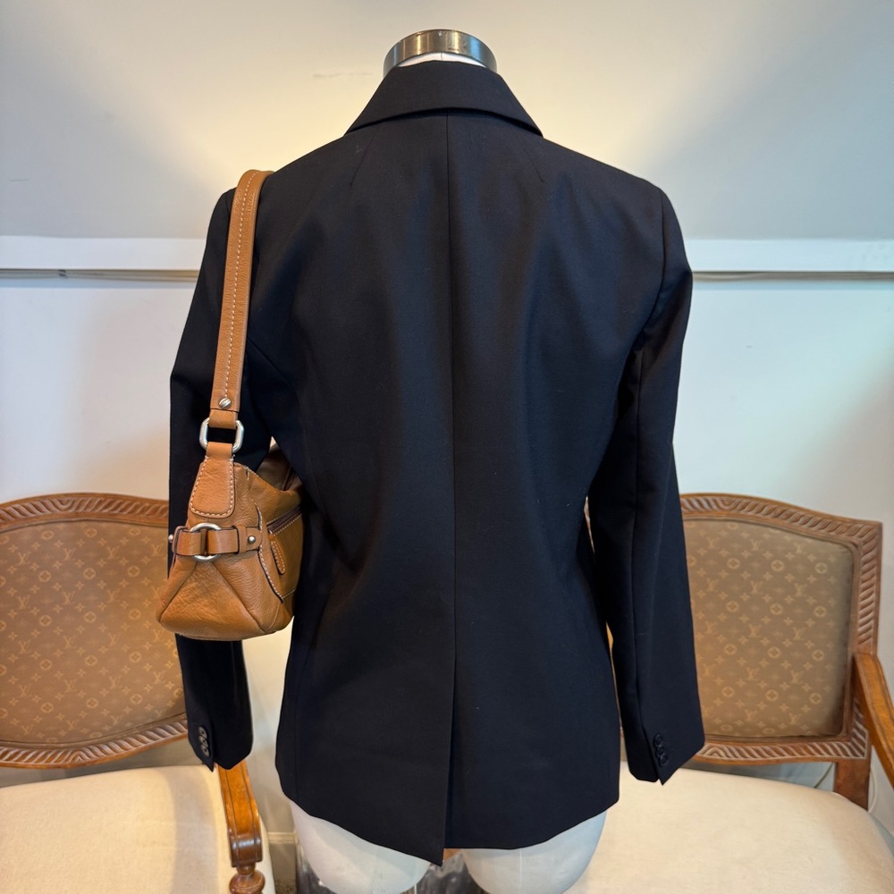 NWOT J. Crew Black Wool Women’s Blazer Suit Jacket, Minimalist Office Chic - Picture 2 of 10